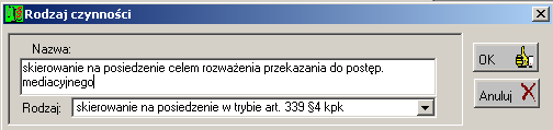 Opis sprawozdania MS-S5 w Wydziale Karnym I instancji Sądu Okręgowego 3 Rys.3. Okno Sprawa.