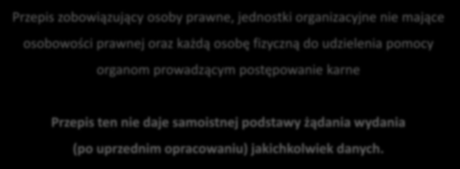 Co nie jest podstawą udostępniania danych? art. 15 ust. 3 ustawy z dnia 6 czerwca 1997 r. Kodeks Postępowania Karnego (Dz. U. Nr 89, poz.