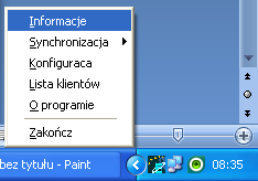 3. W przypadku braku połączenia z Internetem otrzymamy komunikat pasku zadań ikona programu i następnie okno konfiguracyjne połączenia w którym nic nie zmieniamy 5.