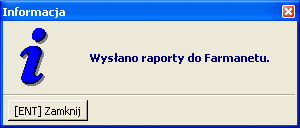 Jeżeli apteka raportuje do więcej niż jednej centrali wówczas przy ręcznym generowaniu raportu przyrostowego zostaniemy zapytani, dla jakiej centrali ma być raport wygenerowany: W przypadku, gdy na