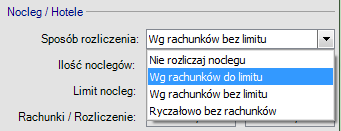 Oznaczenie delegacji jako ciągłej Podpinanie zaliczek Po wprowadzeniu etapów należy przejść na zakładkę kolejną i podpiąć zaliczkę wcześniej wprowadzoną w Enova dokumentem KW.