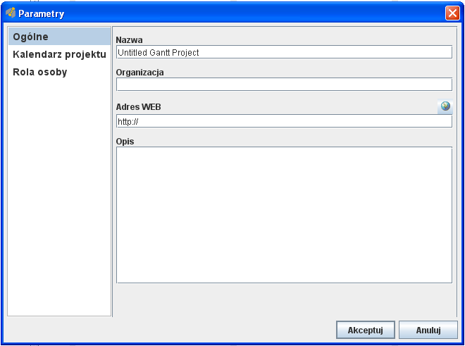 1. Pasek Menu Instrukcja Gantt Project Rys. 1: Pasek Menu programu Gantt Project Zaczynamy od paska menu. Powyżej widzimy przyciski. Jeśli klikniemy na którykolwiek z nich, zobaczymy listę rozwijaną.