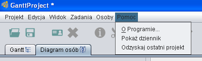 Rys. 26: Okno otwierania plików Zaznaczamy plik (czyli nasz projekt), z którego mają być importowane osoby do pliku (projektu), nad którym pracujemy. Klikamy przycisk Open.