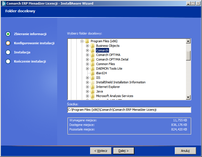 4 Instalacja Uwaga: Instalację serwisu uruchamiamy na komputerze, gdzie podłączony je st klucz HASP oraz zainstalowany jest Microsoft SQL Server.