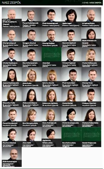 N A S Z Z E S P Ó Ł Obecnie Kancelarię tworzy zespół 27 prawników wspomaganych przez 9 osobowy zespół administracyjny.