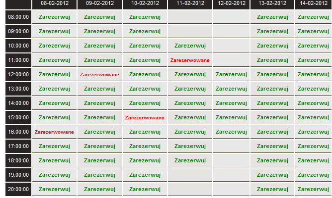 4.2. Rezerwacja stanowiska Każdy zalogowany użytkownik może w szybki sposób sprawdzić dostępność danego stanowiska.