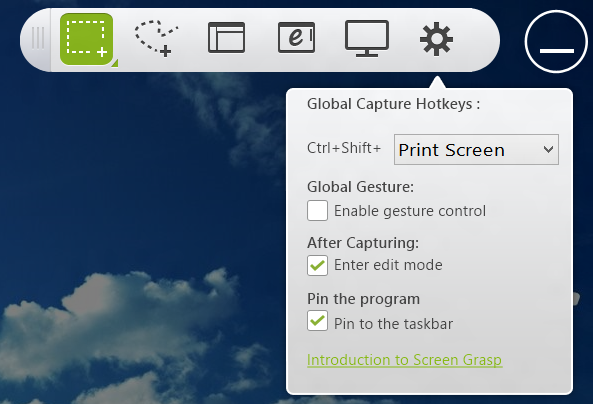 46 - Acer Screen Grasp Nr. Opis Przechwytywanie okna: Przechwytywanie wszystkich lub 3 niektórych elementów otwartego okna.