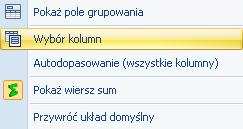 Następnie z okna Dostosowywanie chwycić VAT, przeciągnąć na górę do nagłówka kolumn i puścić kolumna zostanie wyświetlona.