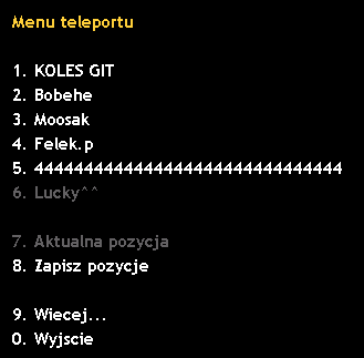 7. [Ogranicz Bronie] Możemy tutaj zablokować niektóre bronie Jest to dobre wyjście dla osób, które chcą zablokować niechciane