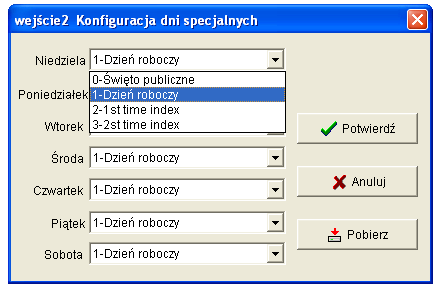 późniejszym etapie skonfigurować do potrzeb własnych. Do nietypowej konfiguracji przejść proponuję wykorzystać harmonogram 2-1st time index, 3-2st time index. Nietypowe zachowania czyli np.