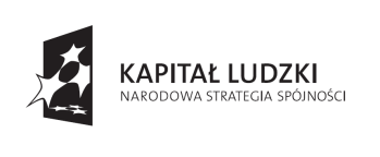 Dot.: Program Operacyjny Kapitał Ludzki Działanie/Poddziałanie: Rozwój i upowszechnianie aktywnej integracji społecznej przez Powiatowe Centra Pomocy Rodzinie Nazwa wnioskodawcy: PCPR Myślibórz