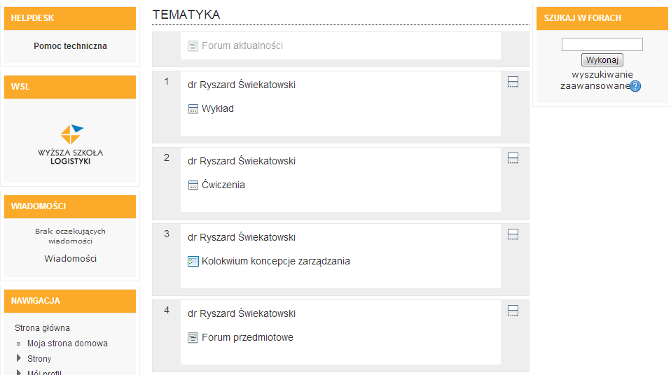 6. FORUM 15 W widoku modułu