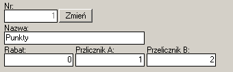 12.2. Grupy klientów Pola wprowadzania danych Grupy modułu Stały klient mają za zadanie umożliwienie wprowadzenia podziału stałych klientów na grupy o różnych formach premiowania.