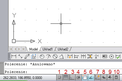 7 Rysowanie precyzyjne W ćwiczeniu tym pokazane zostaną różne techniki bardzo dokładnego rysowania obiektów w programie AutoCAD 2010, między innymi wykorzystanie punktów charakterystycznych.