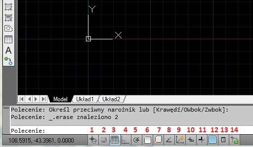 Rysowanie precyzyjne 7 W ćwiczeniu tym pokazane zostaną wybrane techniki bardzo dokładnego rysowania obiektów w programie AutoCAD 2012, między innymi wykorzystanie punktów charakterystycznych.