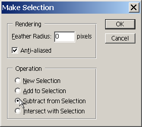 24 Lekcja 6 2 Przekonwertuj ścieżkę na selekcję, naciskając przycisk Load path as selection - na dole palety.