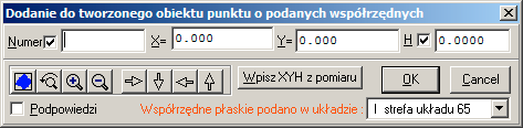 System informacji o terenie GEO-MAP 6 W trybie tworzenia w menu edycja znajdziemy też funkcje związane z operacjami na aktualnie tworzonym obiekcie.