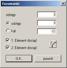 28) Powrót do menu głównego 3 P. 29) Wybieramy ikonę Linie i polecenie linia równoległa do danej. 30) Z menu górnego wybieram ikonę z numerem 1 ładujemy pierwszy zestaw.