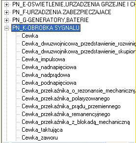 Wstawianie symboli elementów Zaznaczamy szukaną nazwę symbolu, wówczas w górnej części