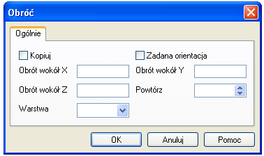 W menu rozwijalnym Edycja dostępnych jest wiele narzędzi do edycji geometrii, takich jak przycinanie, fazowanie, zaokrąglanie, czy też narzędzia do skalowania, tworzenia kopi lustrzanych, obracania i