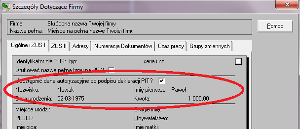 Podpisywanie wysyłki danymi autoryzującymi Deklarację można również podpisać danymi autoryzacyjnymi, czyli NIP, nazwiskiem, imieniem, datą urodzenia, oraz kwotą przychodu za rok