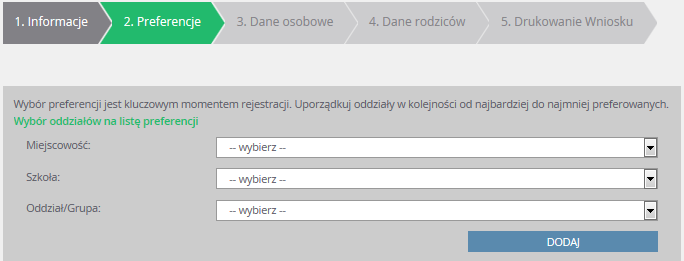 zmiany decyzji oraz danych dziecka umożliwią Państwu funkcje znajdujące w menu Twoja kandydatura.