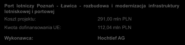 wybudowanych/przebudowanych dróg powiatowych i gminnych 6 608 km, Długość wybudowanych/przebudowanych linii kolejowych 1 594 km, Liczba zakupionych jednostek taboru komunikacji miejskiej 1 973 szt.