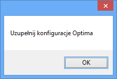 Nazwa serwera oraz bazy głównej to ciąg znaków przed i po kropce w Baza główna (w tym przypadku nazwa serwera to DAREK-CTI\OPTIMA, a bazy głównej CDN_Firma).