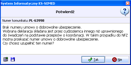 2. Funkcje 2.2.2. Wprowadzanie deklaracji osobistej obcokrajowcowi ubezpieczonego na podstawie umowy o dobrowolne ubezpieczenie System umożliwia wprowadzenie deklaracji pacjentom - obcokrajowcom,
