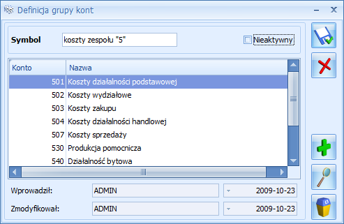 Podręcznik Użytkownika systemu Comarch OPT!MA Str. 41 Rys.