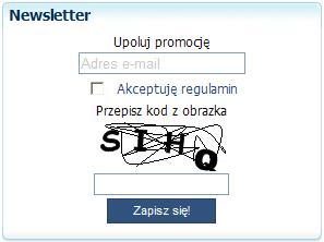 Str. 38 Moduł isklep24 v. 5.2 Przykład: Widoczny włączony mechanizm CAPTCHA w pluginie Newsletter: Język interfejsu W obszarze tym znajdują się parametry konfiguracyjne obsługi języka interfejsu.