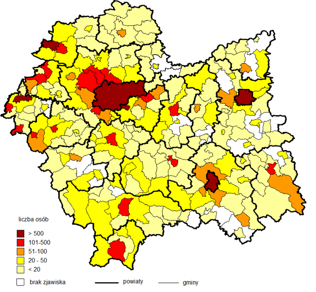 10,9 tys. osób, w związku z tym 61,3% podmiotów przemysłów kreatywnych można traktować, jako alternatywę wobec pracy etatowej w formie samozatrudnienia.