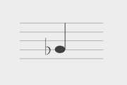 Bemol jako znak przykluczowy - oznaczenie tonacji F-dur (lub d-moll) Bemol może być użyty jako znak przykluczowy (umieszczony bezpośrednio za kluczem).