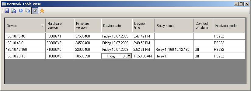 54 pl Obsługa programu Configuration Manager Configuration Manager 4.2 wybranych urządzeń i kamer. 4. W ten sposób do tabeli można dodawać kolejne kolumny, aż w widoku dostępne będą wszystkie wymagane parametry.