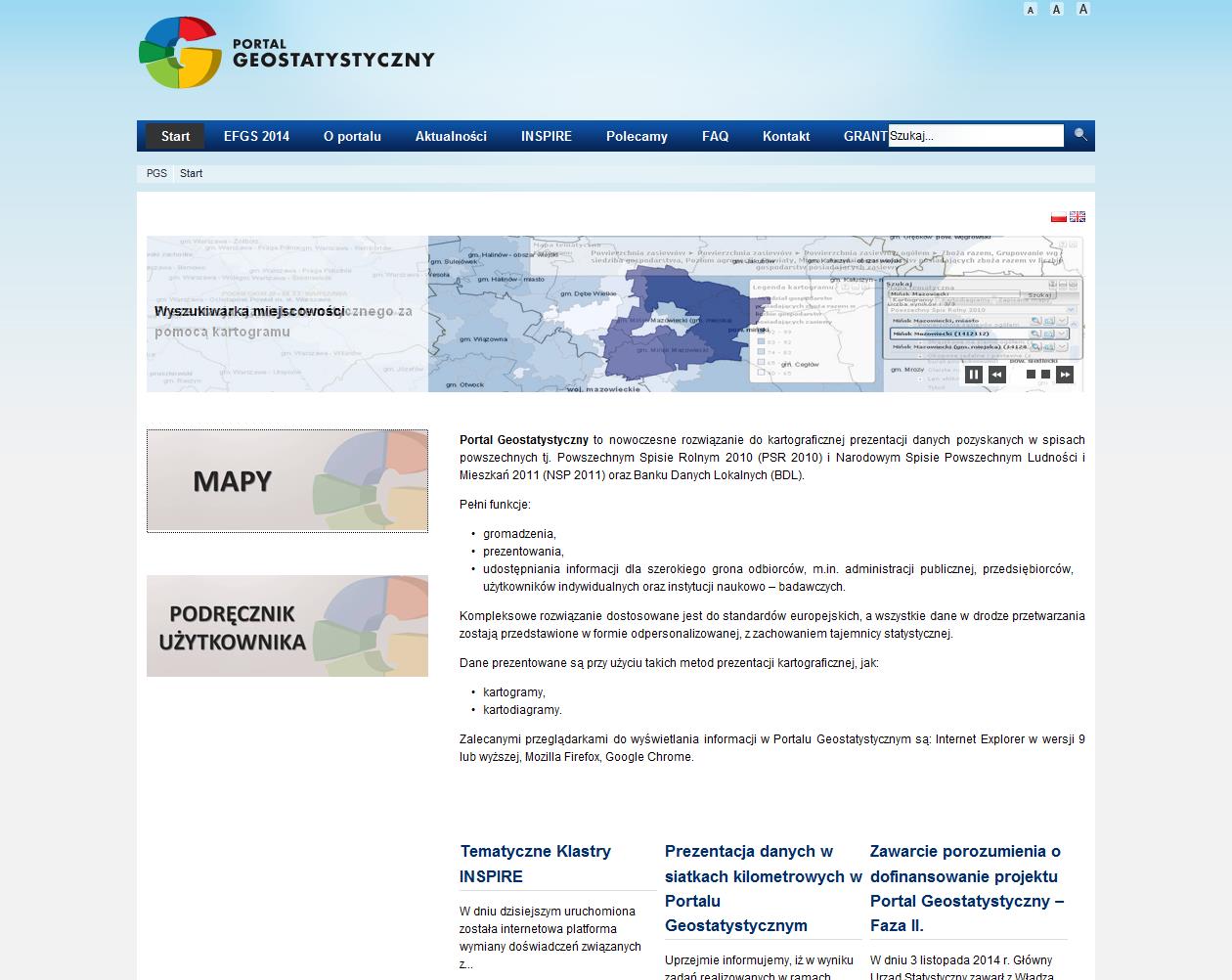 Portal Geostatystyczny Po wybraniu