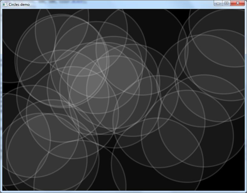 setstrokewidth(4); circle.settranslatex(random() * 800); circle.settranslatey(random() * 600); circles.