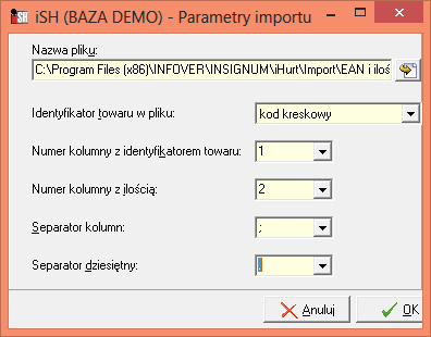 Z koszyka towarów Po przejściu na zakładkę "2. Pozycje" z menu wybieramy "Import pozycji -> Z koszyka towarów".