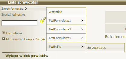 Sprawozdania jednorazowe Sprawozdania jednorazowe Wybranie podczas logowania aplikacji "Sprawozdania jednorazowe" umożliwia między innymi tworzenie nowych formularzy jednorazowych, definiowanie dla