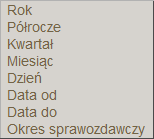 Sprawozdania jednorazowe Tworzenie formularza Tworzenie nowego formularza rozpoczynamy poprzez wybranie ikony Dodanie.