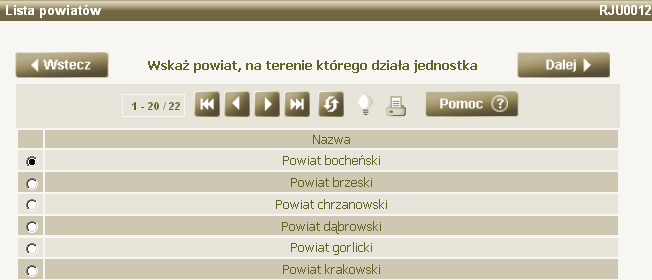 Rejestracja użytkowników - może zawierać maksymalnie 19 znaków. Jeżeli j edno z tych kryteriów nie będzie spełnione, poj awi się odpowiedni komunikat, informuj ący o tym fakcie.