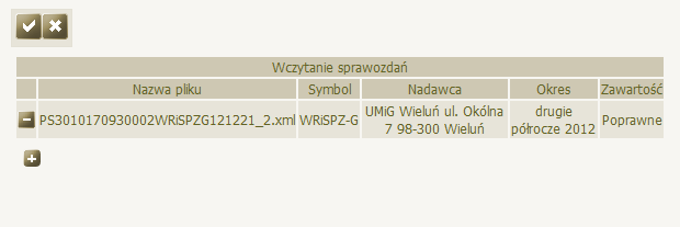 Sprawozdania resortowe Przyciskiem otwieramy okno wyboru pliku sprawozdań. Zaznaczamy wybrane sprawozdanie i akceptujemy przyciskiem Otwórz.