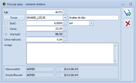 Jednostka miary jednostka miary, wybierana z rozwijanej listy pomocniczej (ang. drop-down). Listę jednostek miar można uzupełnić w Konfiguracji firmy/ Ogólne/ Jednostki miary.