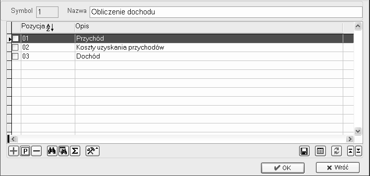 9. Zestawienia KPR Opcja ta zawiera zestawienia dla Książki Przychodów i Rozchodów zdefiniowane przez Użytkownika.