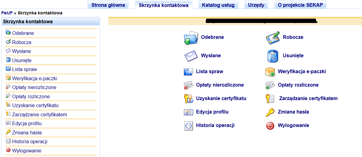 Skrzynka kontaktowa w SEKAP Rysunek 1: