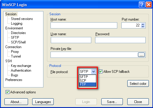 W stronie produktu Winscp znajduje się mnóstwo przykładów i wskazówek, jak korzystać z programu.