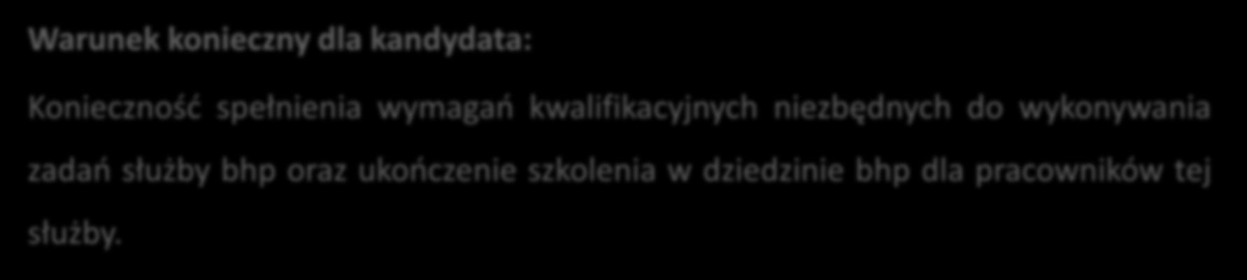 Powierzenie zadań służby bhp Art. 237 11 1 k.p. Pracodawca zatrudniający do 100 pracowników powierza wykonywanie zadań służby bhp pracownikowi zatrudnionemu przy innej pracy.