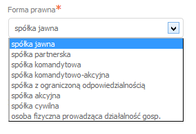 II. Wypełnienie formularza kwalifikacji Wszystkie pola zaznaczone czerwoną gwiazdką są polami obowiązkowymi.