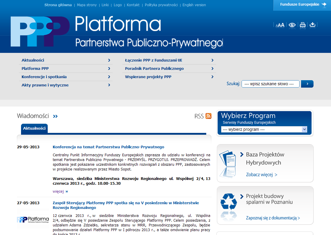 Strona internetowa Platformy