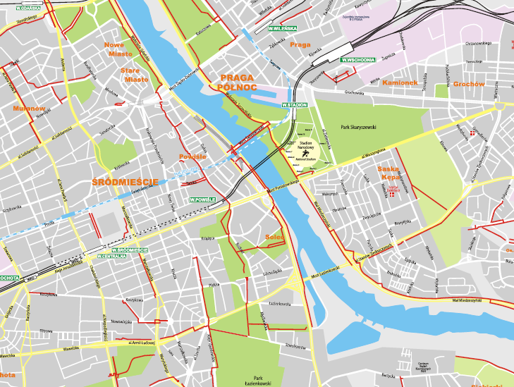 Zielone Mazowsze audyt dróg rowerowych dla Pełnomocnika Rowerowego 360 km dróg rowerowych w stolicy (2014); Realizacja: 2013, 90 dni; opis stanu istniejącego; Ewidencja infrastruktury rowerowej w