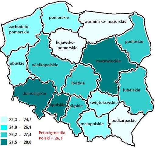 74, Finlandia 73,6 Włochy 73, Belgia * 72,3 Luksemburg * 7,8 UE 28 7, Irlandia * 69,6 Szwecja 69,6 Niderlandy 67,4 Strefa euro 18 66,5 UK 64,6 Francja 64,3 Dania 63, Austria 57,3 Niemcy 52,6 * dane